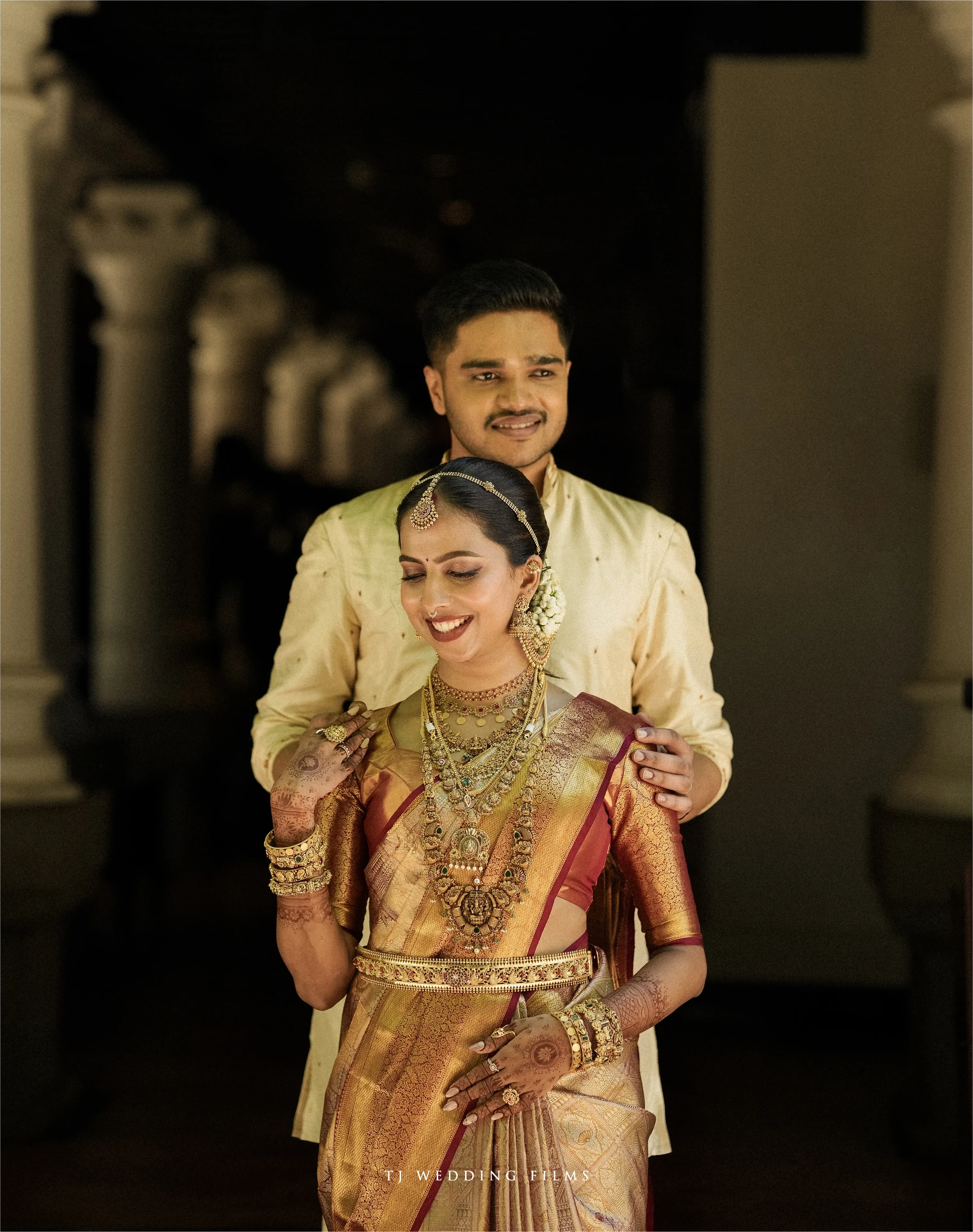 A wedding moment captured on film